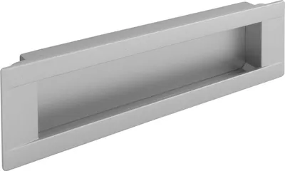 Produktbild von Estamp Griffmuschel Cian LA 160, Breite 180mm - Griff zum Einlassen - Griffmulde für Schiebetür - Zinkdruckguss alufarbig