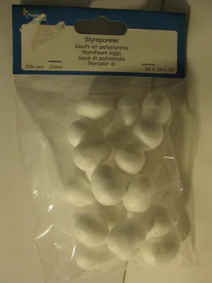 Produktbild von Glorex Styropor-Eier Weiß 20 x 25 mm 20 Stück