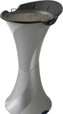 Produktbild von Standaschenbecher für Draußen Aschenbecher Outdoor Aschenbecher für Draussen stehend mit Sand Stand Aschenbecher Aussen silber
