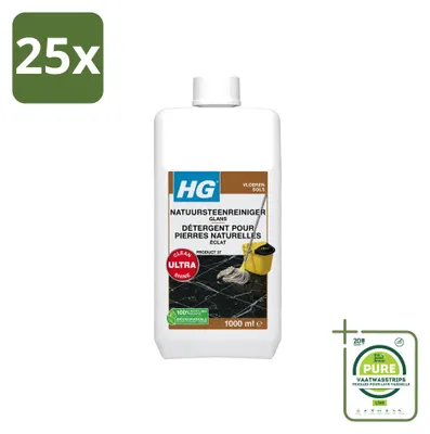 Produktbild von 25 x HG Natursteinreiniger Glanz - 1 L - Großpackung - 25 Stücke