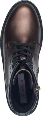 Produktbild von s.Oliver Damen Stiefelette Combat Boot Matt Brush Metallic 5-25241-43, Größe:38 EU, Farbe:Braun