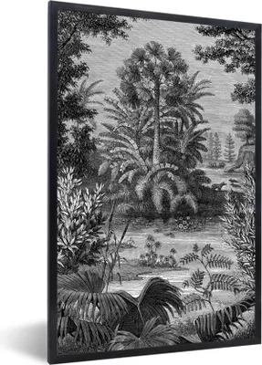Produktbild von MuchoWow® Gerahmtes Poster Natur - Pflanze - Bäume - Gestaltung 60x90 cm - Poster mit Schwarzem Bilderrahmen Wandposter Rahmen Foto Bilder - Kunst