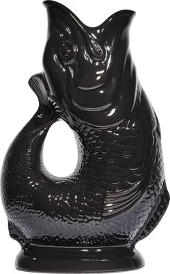 Produktbild von Gluckigluck Wasserkaraffe mit Gluckergeräusch, handgefertigt, ikonisches Design, Farbe:Schwarz, Fassungsvermögen:1,2 L