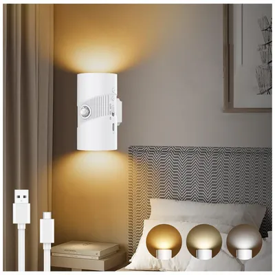 Produktbild von Nachtlicht LED Nachtlicht Wandlampen mit Magnetfunktion & Bewegungssensor Neutralweiß, Wiederaufladbar Schlafzimmer Wohnzimmer Flure Badezimmer