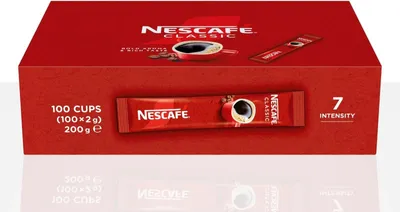 Obrázok produktu pre Kávové tyčinky Nescafe Classic 100 x 2 g rozpustnej kávy
