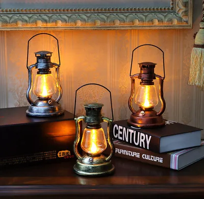 Image de Vintage LED Lanterne Rechargeable Outdoor suspendue Camping Lanternes Tente Lumière pour Patio Garden Party Indoor, Noir