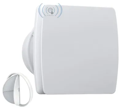 Productafbeelding van Badkamerventilator met vochtsensor, 100 mm, stil, met terugslagklep