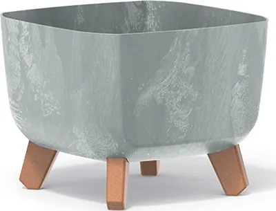 Obrázek produktu pro nabbi Plastový květináč na nožičkách DGQL240E 24 cm - šedý beton