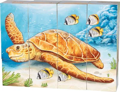 Zdjęcie produktu dla goki 57418 kostka australijskie zwierzęta 14 x 10,5 x 3,5 cm, drewno, 12 kostek, kolorowa