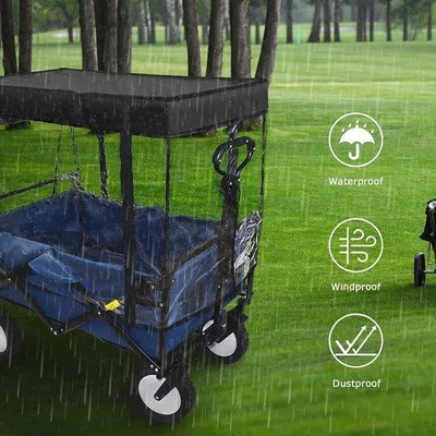 Productafbeelding van Universele Regenbescherming voor Bolderkar - Transparante Opvouwbare Regenhoes