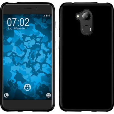 Produktbild von PhoneNatic Case kompatibel mit Huawei Honor 6C Pro - schwarz Silikon Hülle  Cover