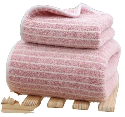Immagine prodotto di Set di asciugamani, ad asciugatura rapida, morbidi e soffici, rosa, 35x75 cm e 70x140 cm, 2 pezzi