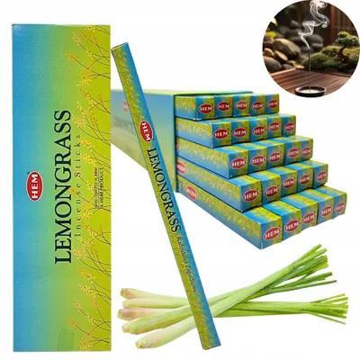 Produktbild von HEM Lemongrass Indische Räucherstäbchen 200er Packung Frischer Duft