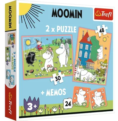 Zdjęcie produktu dla Puzzle Trefl 2W1 Memo Moomin