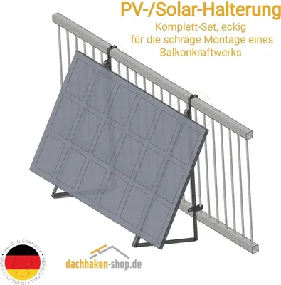 Produktbild von PV- Solar-Halterung , schräge Montage eines Moduls