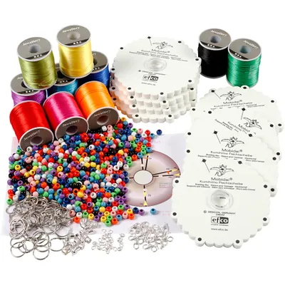 Produktbild von Creativ Company Kumihimo Flechtset Neonfarben - Schmuck basteln