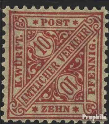Produktbild von Briefmarken Württemberg 1906 Mi D230b  gestempelt Ziffern in Schildern