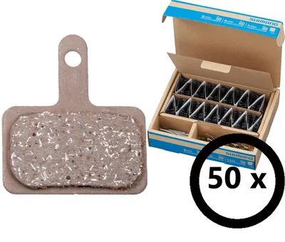 Produktbild von Shimano Discbeläge Resin B05S-RX 50 pcs. MT-200/400/410/M-445/M-575 grau