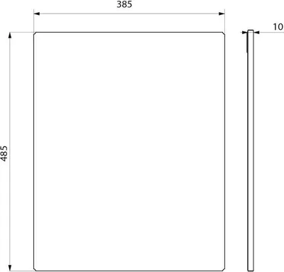 Obrázek produktu pro Delabie zrcadlo nerozbitné 10x385x485 mm nerezové zrcadlo pol.