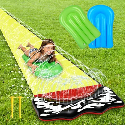 Productafbeelding van Waterglijbaan 480x71 cm, 2 bodyboards, pvc, voor buiten