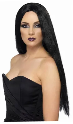 Zdjęcie produktu dla Czarna peruka czarownicy Fiona na Halloween