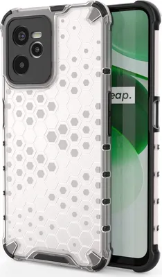 Produktbild von Mobigear Honeycomb  Realme C35 Hülle Hardcase Backcover Stoßfest - Weiß