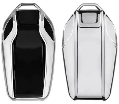 Produktbild von kwmobile Autoschlüssel Hülle kompatibel mit BMW Display Key Autoschlüssel - TPU Schutzhülle Schlüsselhülle Cover in Hochglanz Silber
