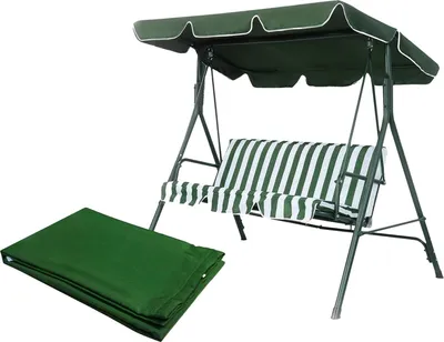 Produktbild von Ersatz-Schaukeldach 1 Stück, Wasserdichtes Oxford-Gewebe, Sonnenschutz für Schaukelsitze, 120 x 142 x 15 cm für Garten- und Terrassenmöbel