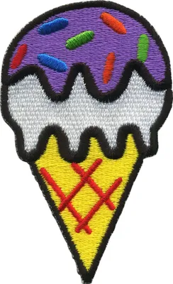 Produktbild von Aufnäher - Eis - Eistüte lila - Patch