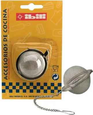 Productafbeelding van Thee-infuseur met bolletje, Ibili-Accesorios, roestvrij staal 18/10, 4 cm, zilverkleurig