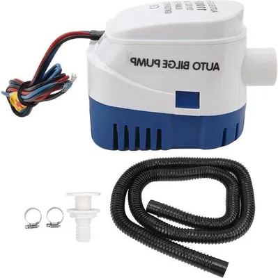 Produktbild von Bootslenspumpen-Set 12V 1100gph für Wohnwagen mit 1-1/8 Ablaufschlauch
