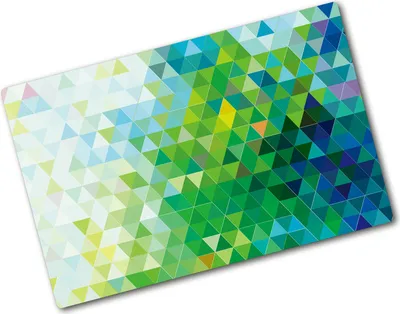 Produktbild von Tulup Glas Herdabdeckplatte - 80x52 cm - Glaskeramikkochfeld-Abdeckung Spritzschutz Glasabdeckplatte - Einteilig - Kunst: Modern & Klassisch - Abstraktion Dreiecke - Grün
