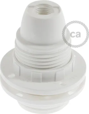 Immagine prodotto di Creative-Cables Kit portalampada E14 in termoplastica con Doppia ghiera per Paralume - Bianco