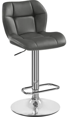 Produktbild von Yaheetech Barhocker 1x Barstuhl Höhenverstellbar mit Rückenlehne Grau