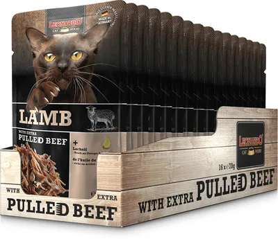 Produktbild von Leonardo Lamb + extra pulled Beef 16x 70g