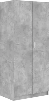Produktbild von vidaXL Kleiderschrank Betongrau 80x52x180 cm Holzwerkstoff