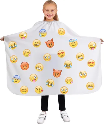Produktbild von Friseurumhang für Kinder, Emoji, Friseursalon, Professionelle Salon-schürze, Schönheitssalon und Heimgebrauch [111]