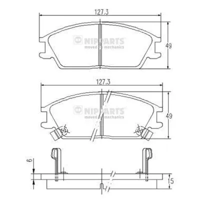 Immagine prodotto di Pastiglie Freno Nipparts Pastiglie Freno Anteriori J3600515