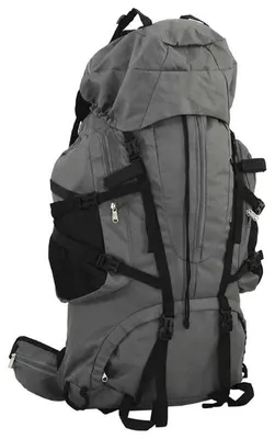 Produktbild von Wanderrucksack - Outdoor Trekkingrucksack 100 L - Große Kapazität - Canvas - Für Wandern, Klettern, Reisen - Grau
