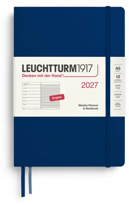 Produktbild von LEUCHTTURM1917 Wochenkalender 2027 Medium (A5) mit Notizbuch, liniert - Terminpl