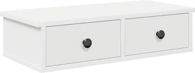 Obrázok produktu pre vidaXL Nástenná polica so zásuvkami biela 60x28x15 cm materiál na báze dreva