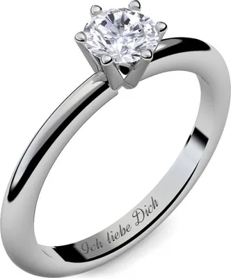 Produktbild von Damenring Precious 925 Sterling Silber Solitär mit Zirkonia Verlobungsring Größe 52