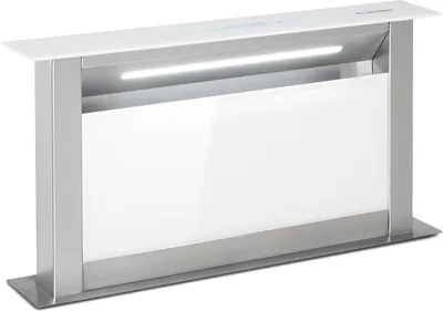 Produktbild von Klarstein Royal Flush Eco Dunstabzugshaube 60 cm - Versenkbare Abzugshaube, 576 m³/h, Touch-To-Slide, LED-Beleuchtung, A++ Energieeffizienz, Edelstahl & Glas, Umluft & Abluft