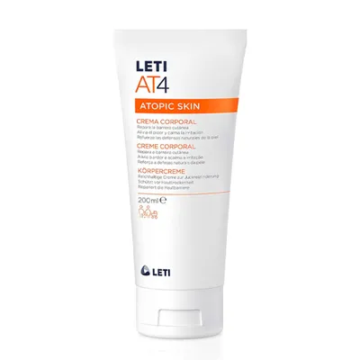 Obrázok produktu pre LETI AT4 telový krém - Bohatá starostlivosť o telo na ochranu suchej pokožky alebo pokožky so sklonom k neurodermatitíde, 200 ml krém