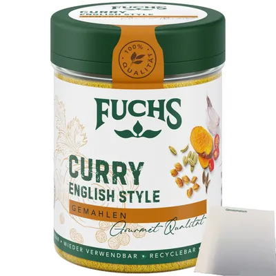 Produktbild von Fuchs Curry English Style gemahlen (60g Streuer) + usy Block