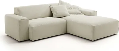 Produktbild von KAWOLA Sofa RANI Ecksofa Feincord beige Recamiere rechts