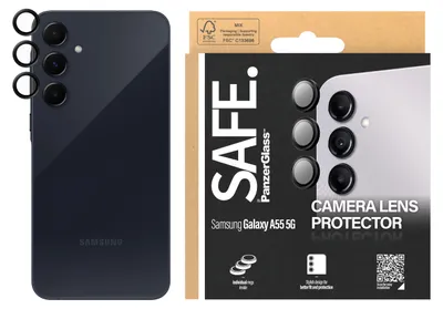 Image de Camera Cover Safe By Panzerglass Pour Samsung Galaxy A55 5G - Avec Cadre Noir