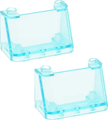 Produktbild von 2x Lego Windschutzscheibe 2x4x2 transparent hell blau Auto Cockpit 35260 3823