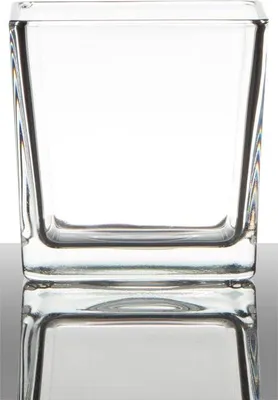 Produktbild von INNA-Glas Teelichtglas Kim, Würfel - Viereckig, klar, 10x10x10cm - Windlicht - Teelichthalter