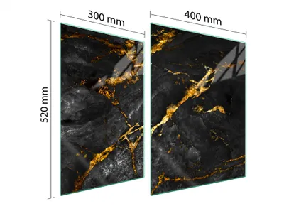 Image de Plaque De Protection Des Vitres Pour Herd 70X52 Marbre